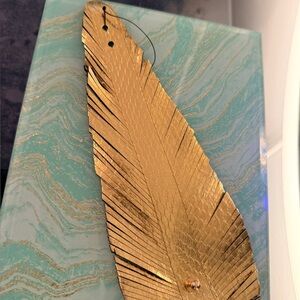 Gold Leaf leather bracelet NEW